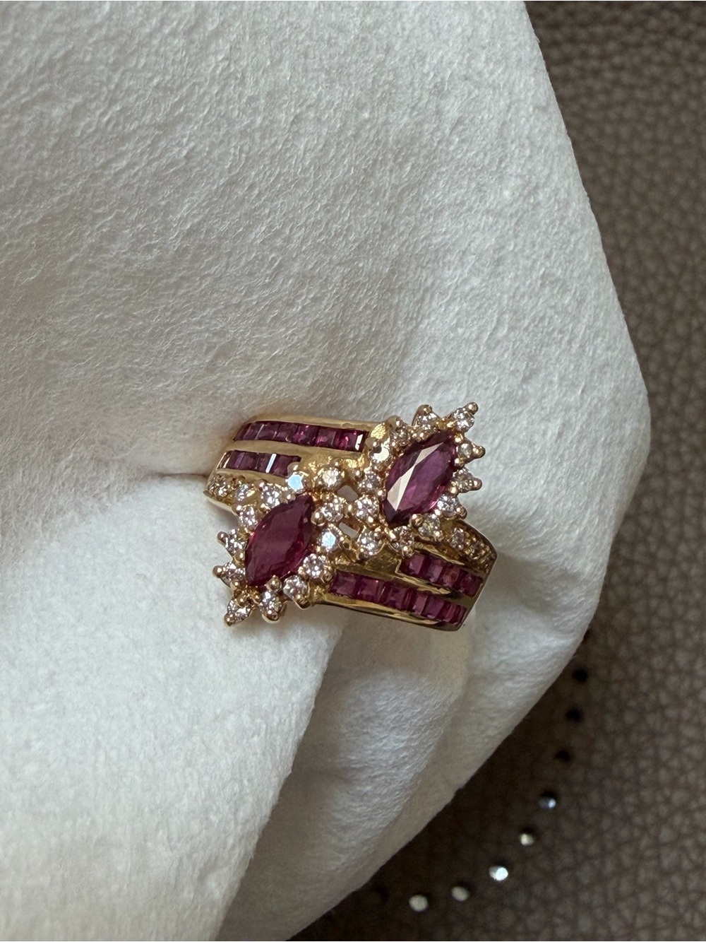 18k Ruby & Diamond Toi Et Moi Ring